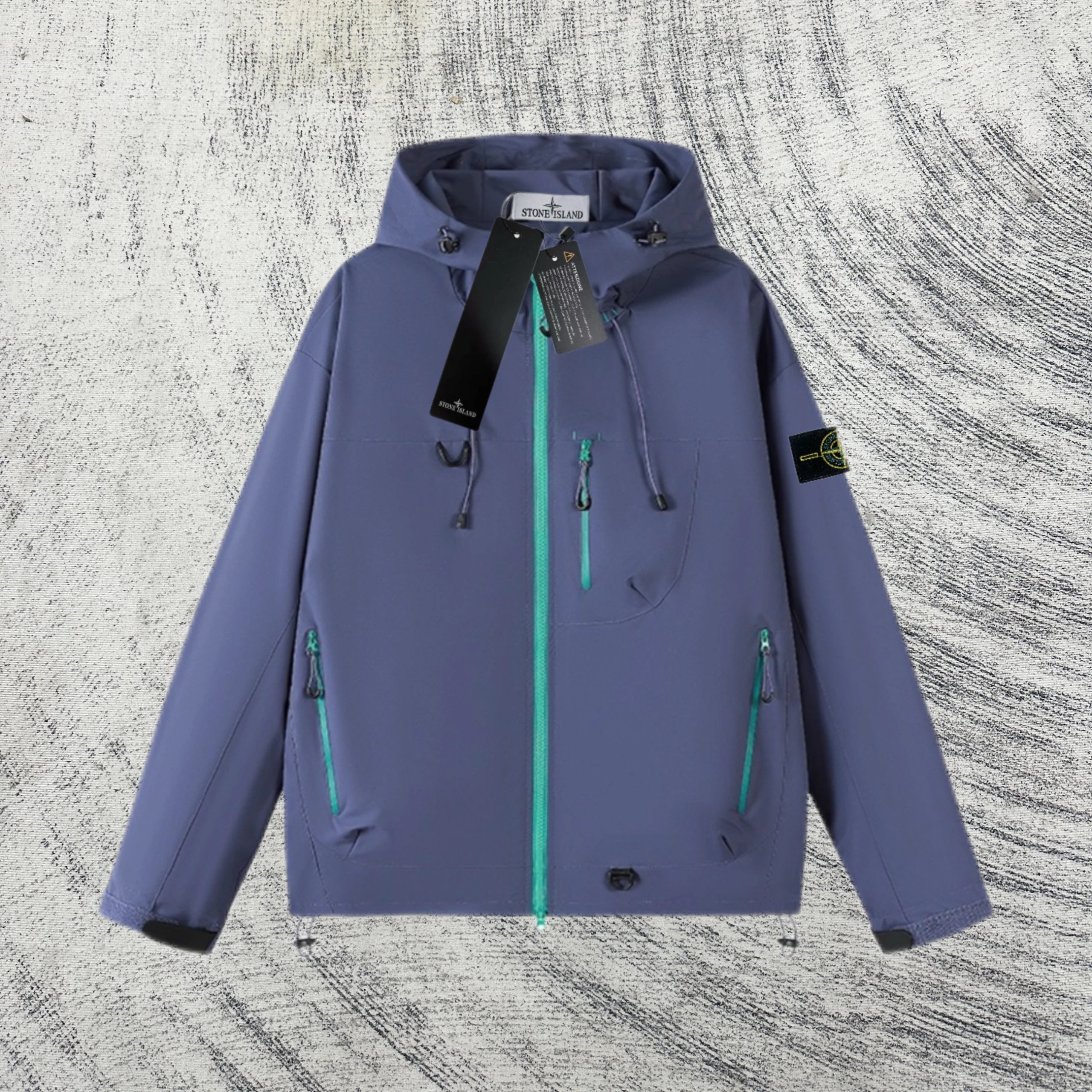Stone Island Compass Patch Hooded Field Jacket Army Green Outerwear - 5