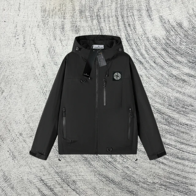 Stone Island Jackets Hooded Zip Jacket with Contrast Zippers product detail image 2