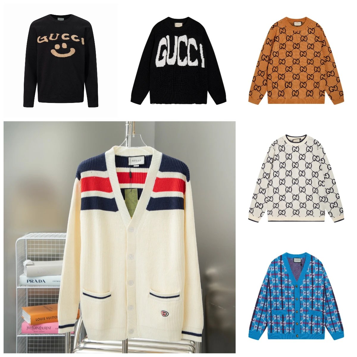Gucci Color Block Cardigan