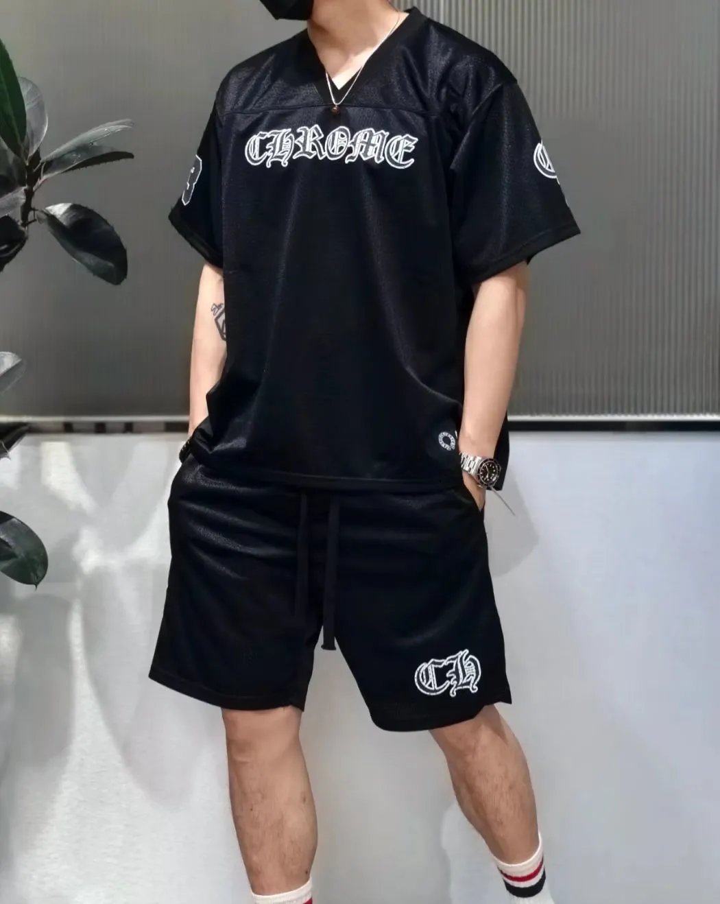 Chrome Hearts Mesh Football Jersey Green - 4