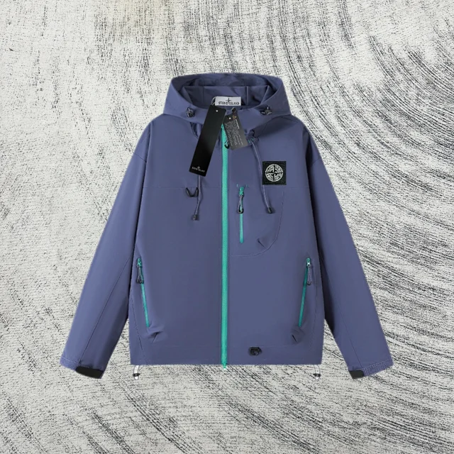 Stone Island Jackets Hooded Zip Jacket with Contrast Zippers product detail image 5