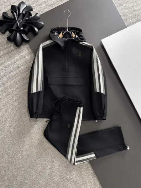 Moncler Track Suit Black Green White Tracksuit - 5