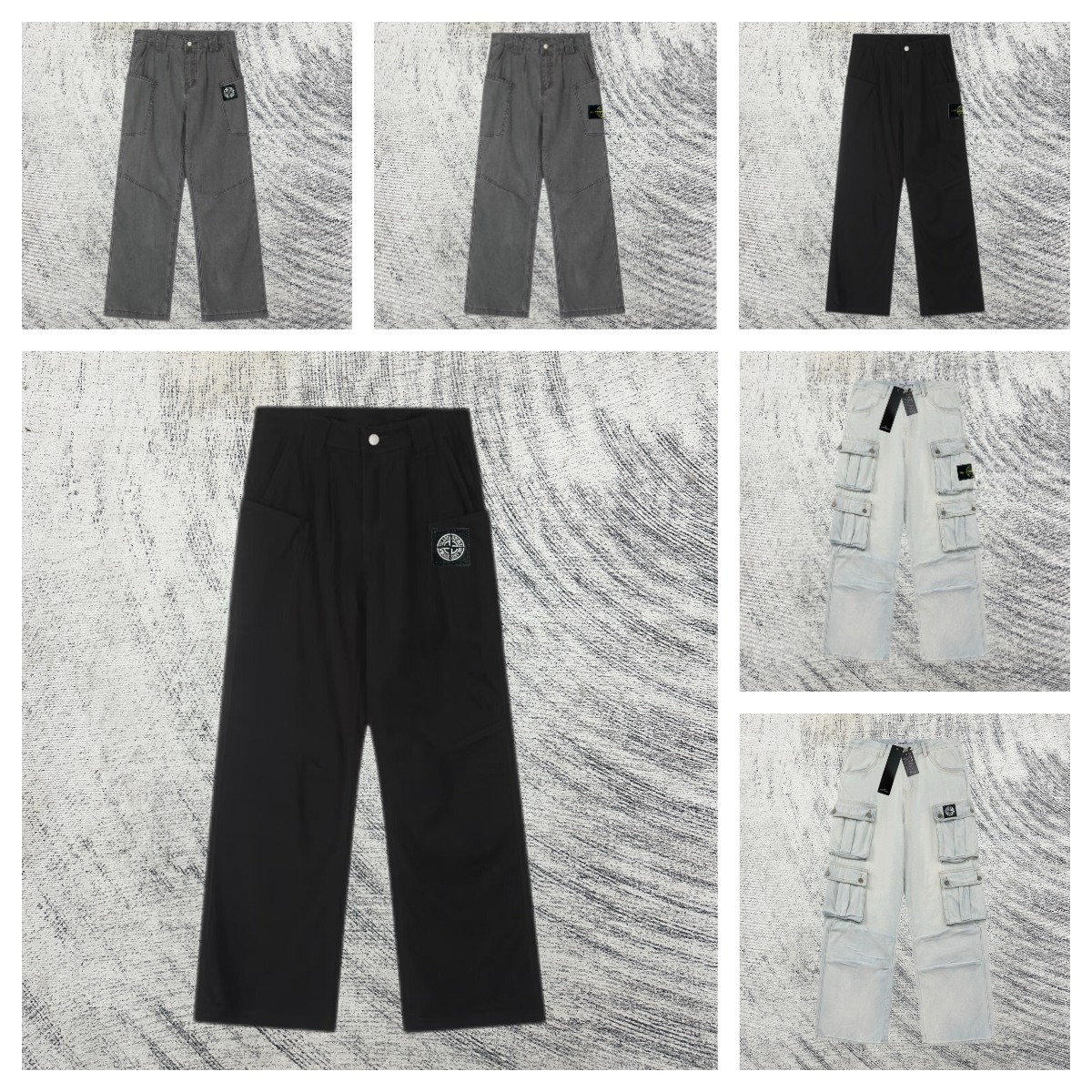 Stone Island Black Cargo Pants