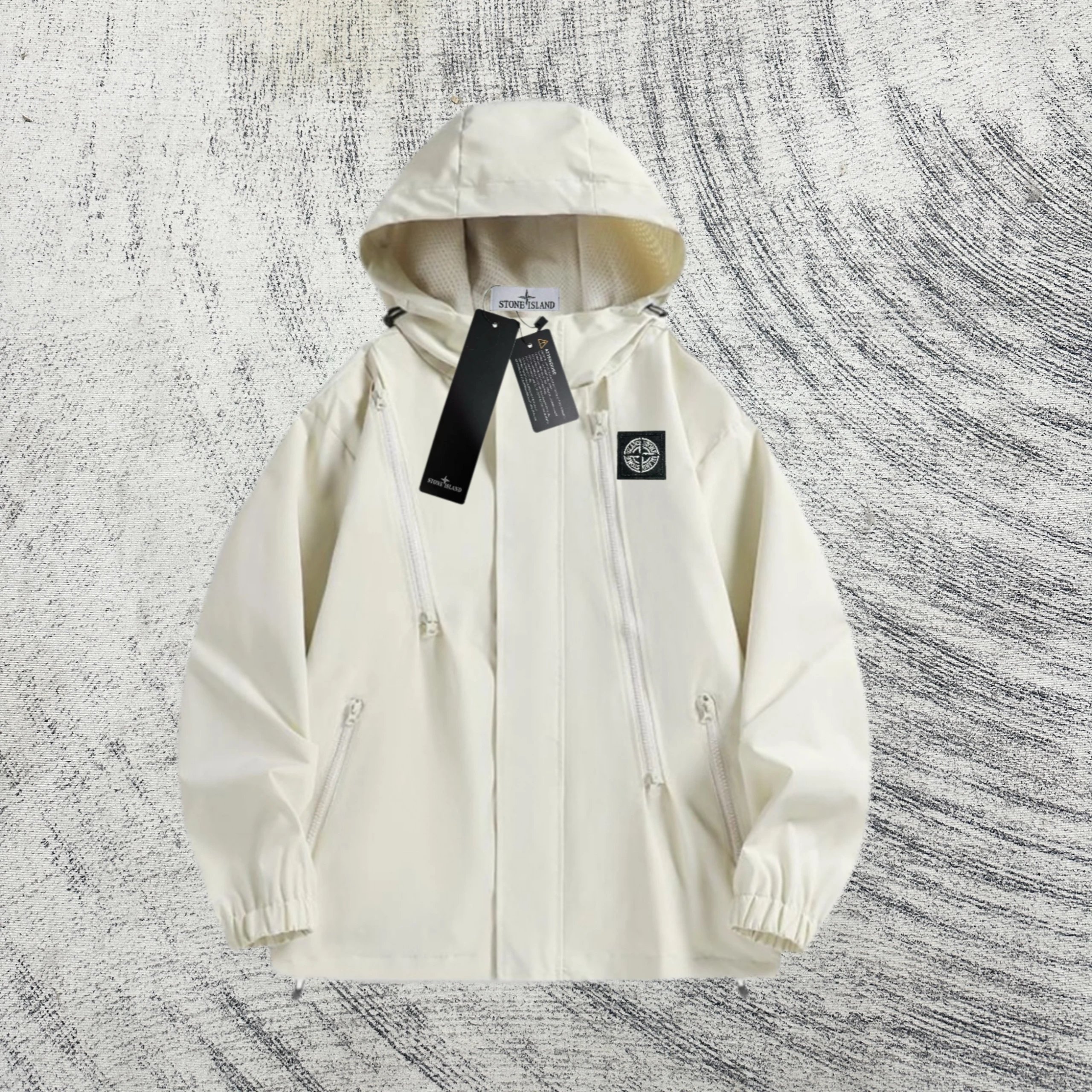 Stone Island Jackets Hooded Zip Jacket with Contrast Zippers — 0617019CC