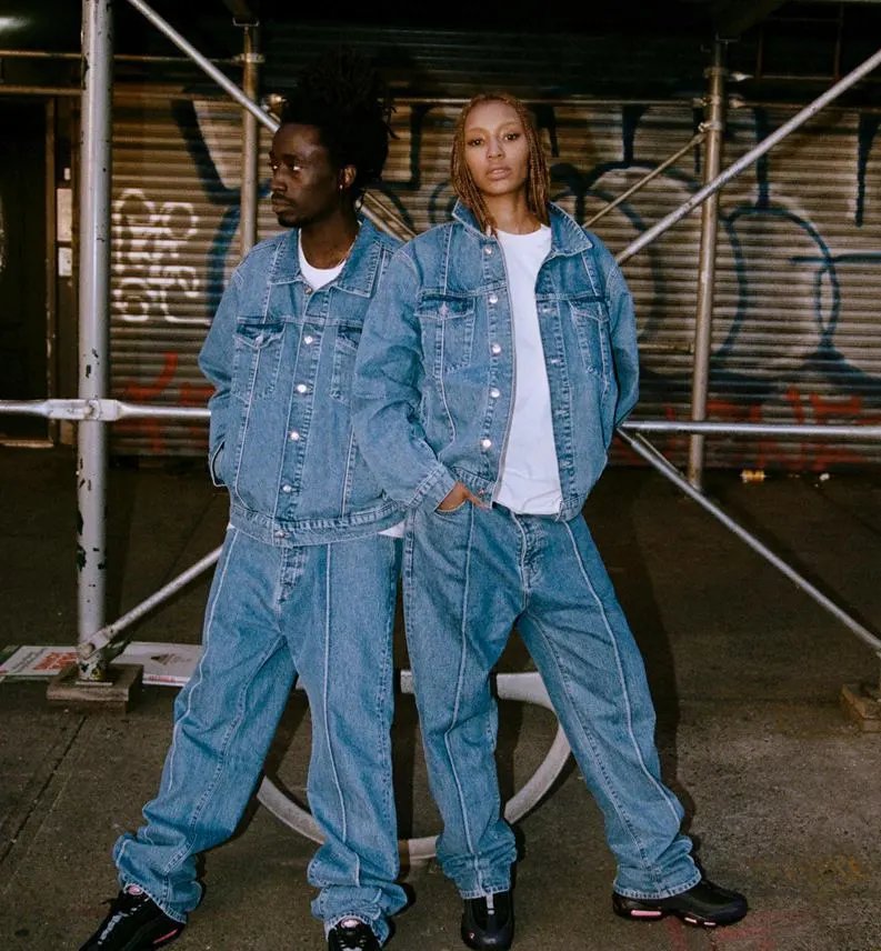 Corteiz Denim Jacket and Jeans Set Blue - 6