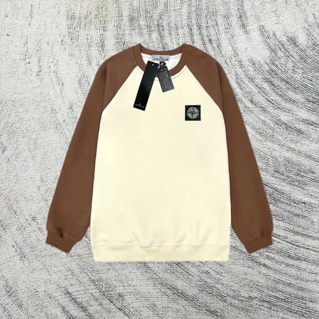 Stone Island Hoodies & Sweatshirts Raglan-sleeve crewneck sweatshirt with compass patch product detail image 3