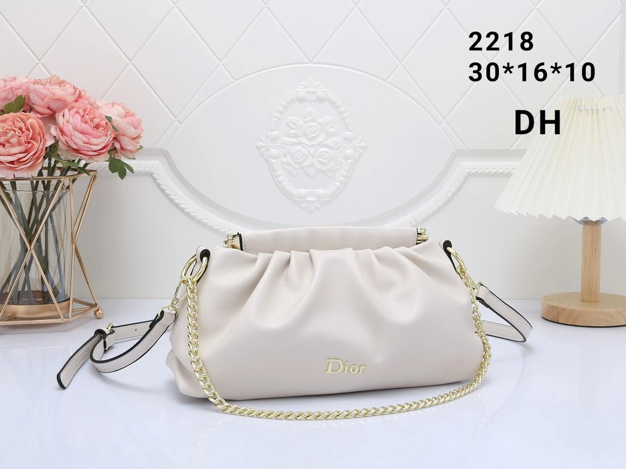 Dior Shoulder Bags Crescent Bag with Ruched Handle image 15