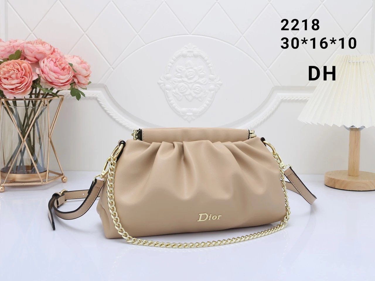 Dior Shoulder Bags Crescent Bag with Ruched Handle image 13