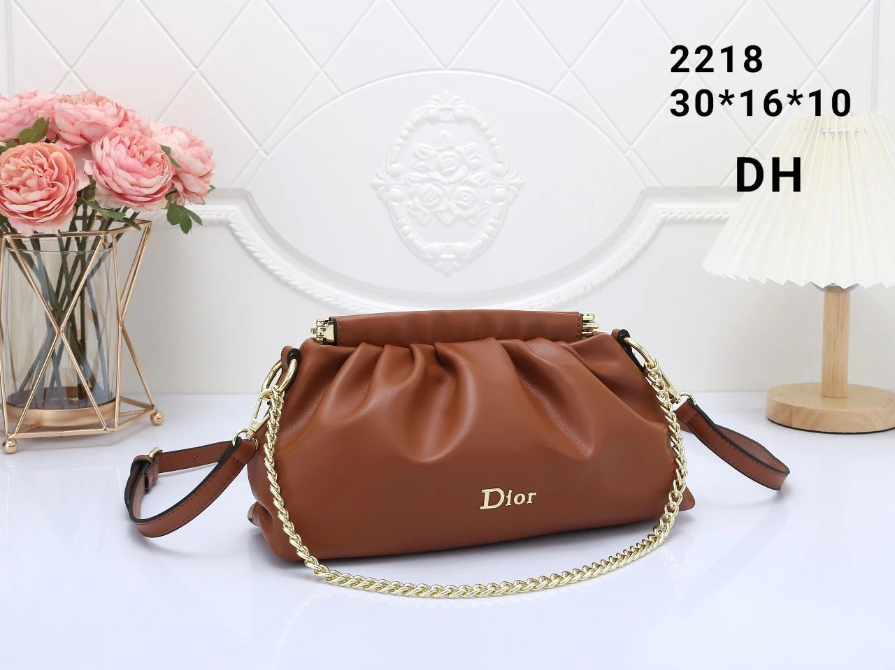 Dior Shoulder Bags Crescent Bag with Ruched Handle image 14