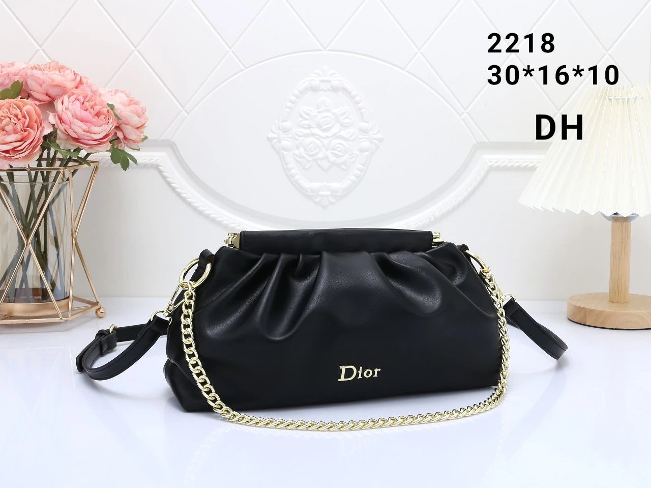 Dior Shoulder Bags Crescent Bag with Ruched Handle image 12