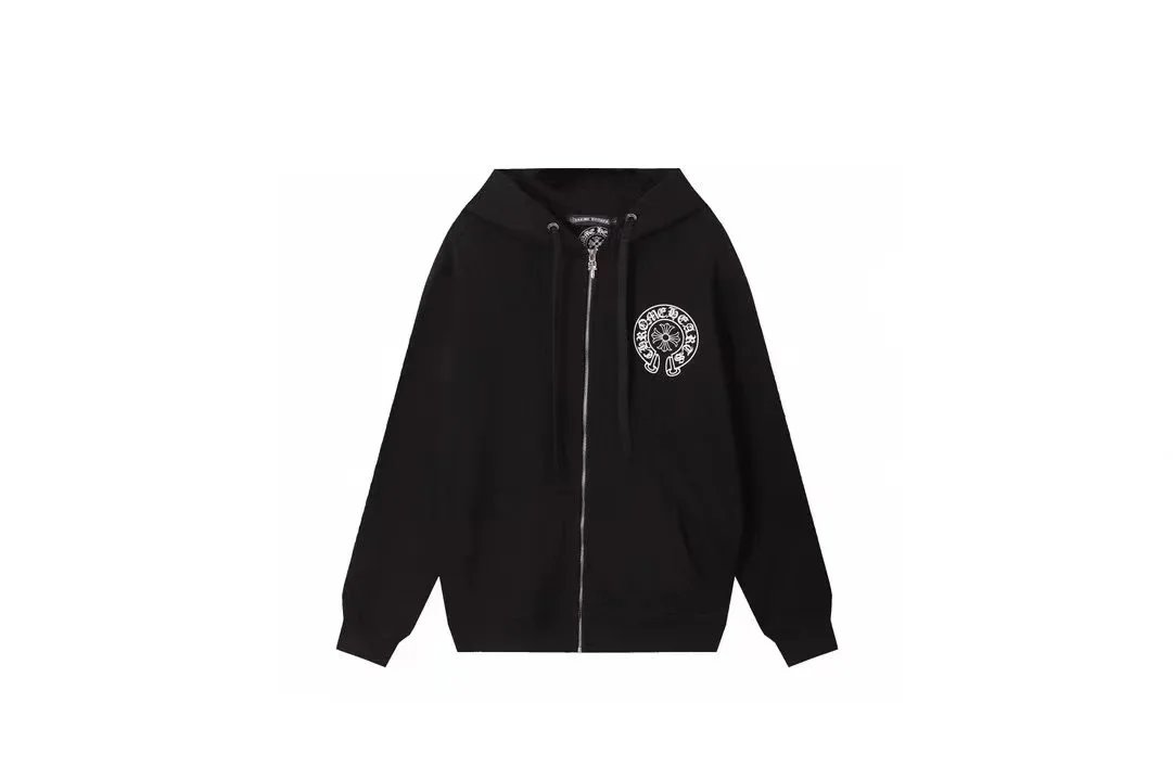 Chrome Hearts Moletom Horseshoe Floral "Black" com Ziper Hoodie