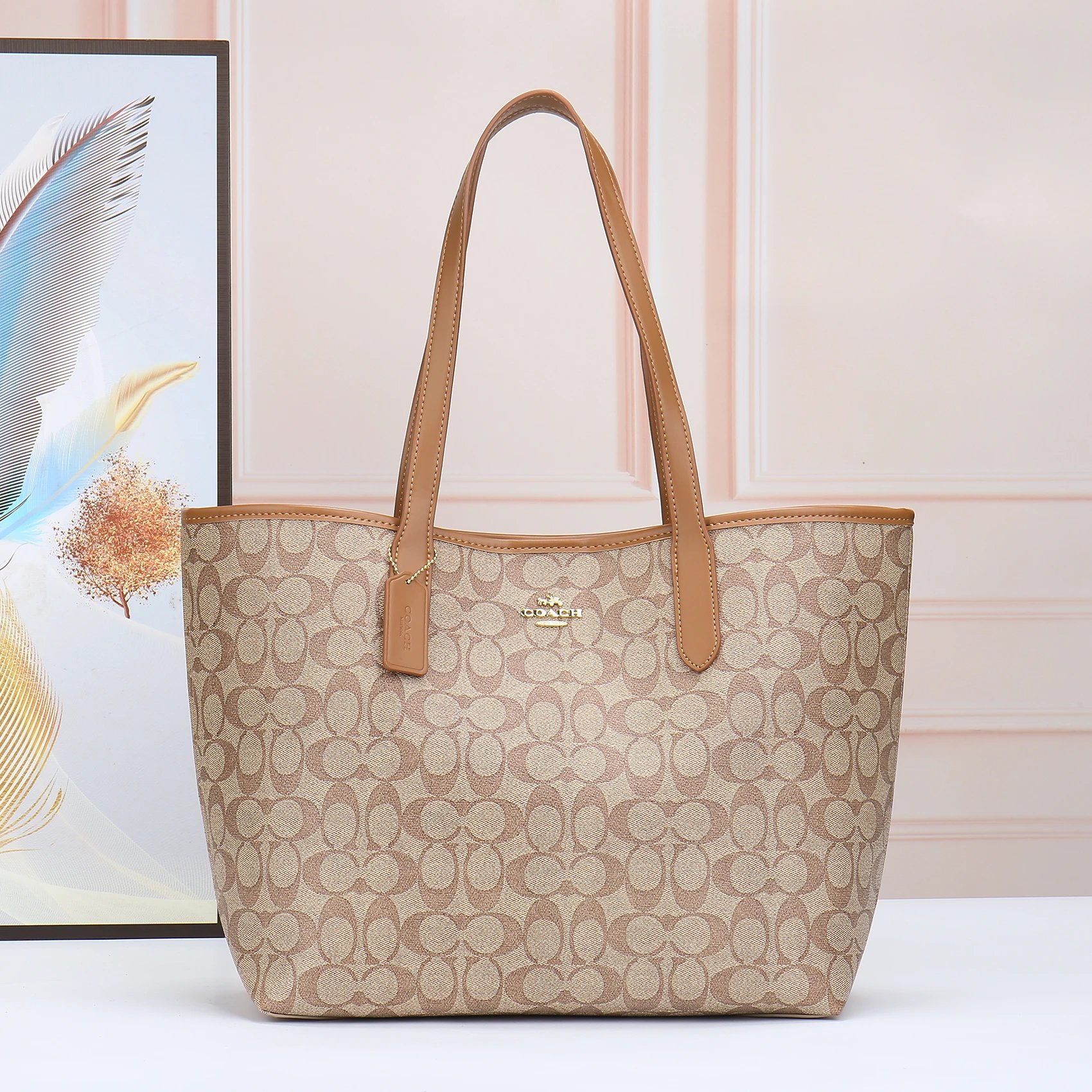 Coach Shoulder Bags Signature Canvas Chain-Handle Bag with Detachable Strap image 14