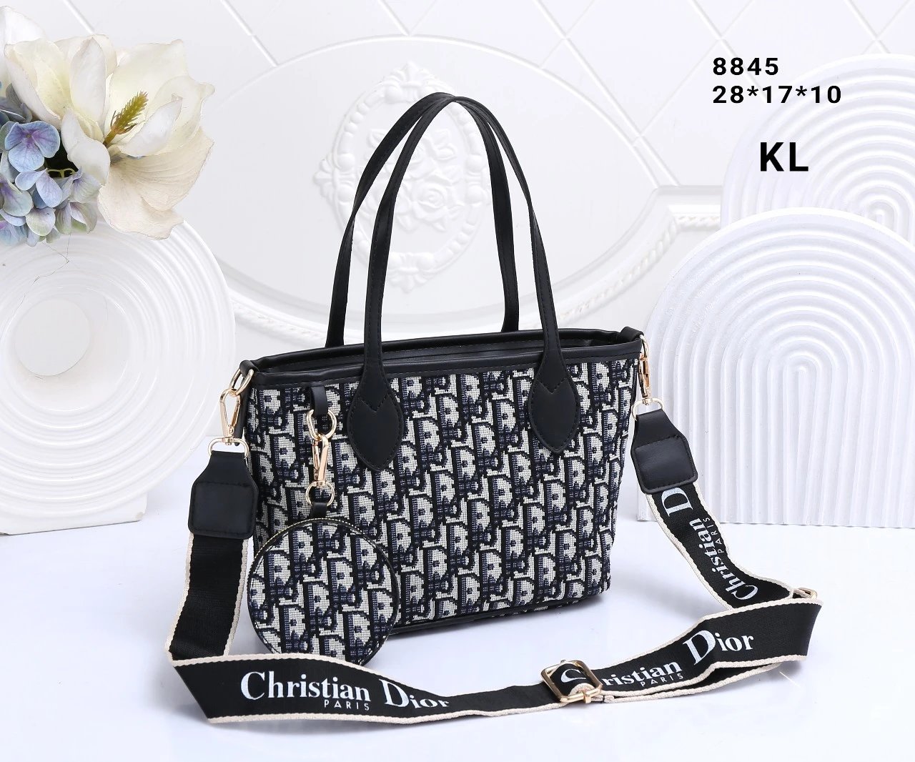 Dior Oblique Print Boston Bag Gray Handbags - 12