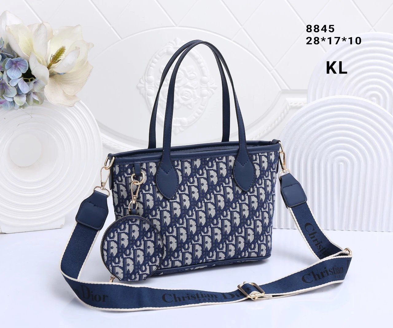 Dior Oblique Print Boston Bag Gray Handbags - 11