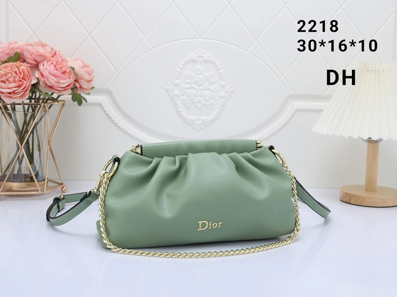 Dior Shoulder Bags Crescent Bag with Ruched Handle image 9