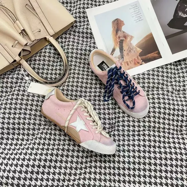 Golden Goose Superstar White Glitter Star Sneakers - 10
