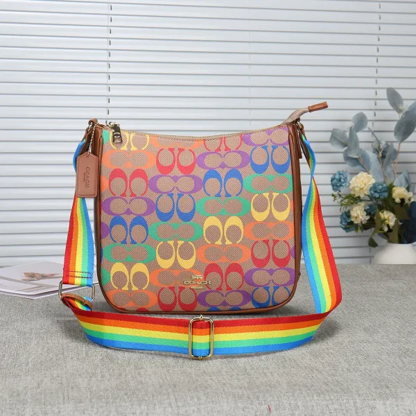 Coach Rainbow Signature Crossbody Bag Multicolor - 1