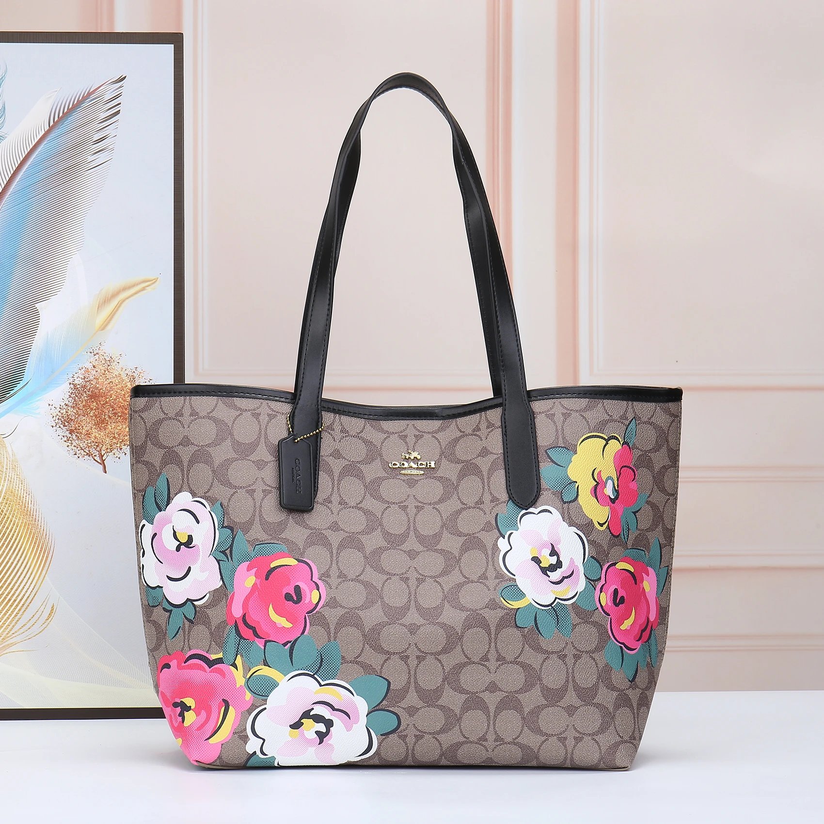 Coach Shoulder Bags Signature Canvas Chain-Handle Bag with Detachable Strap image 13