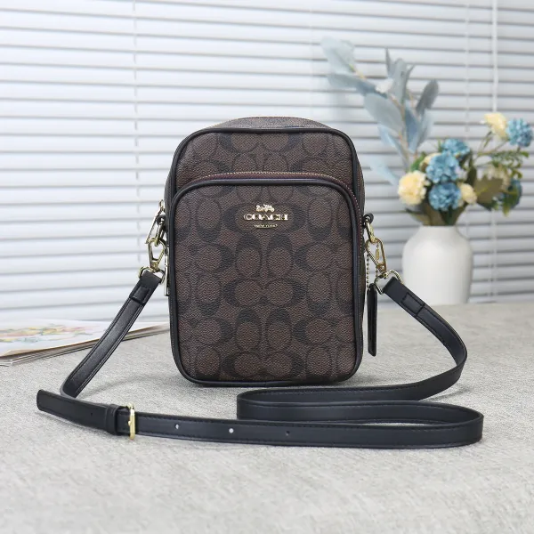 Coach Signature Canvas Crossbody Bag Brown - 1