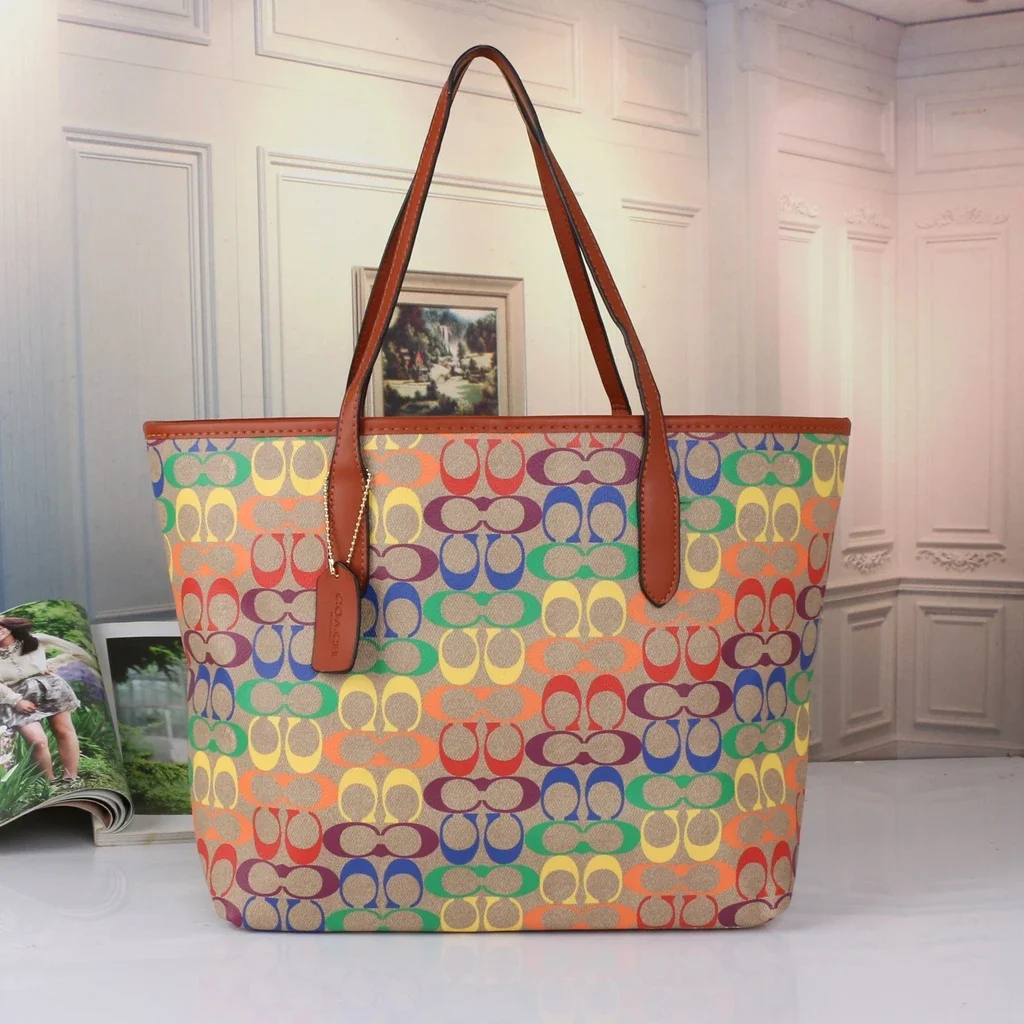 COACH Rainbow Limited Edition Signature C Tote Bag
