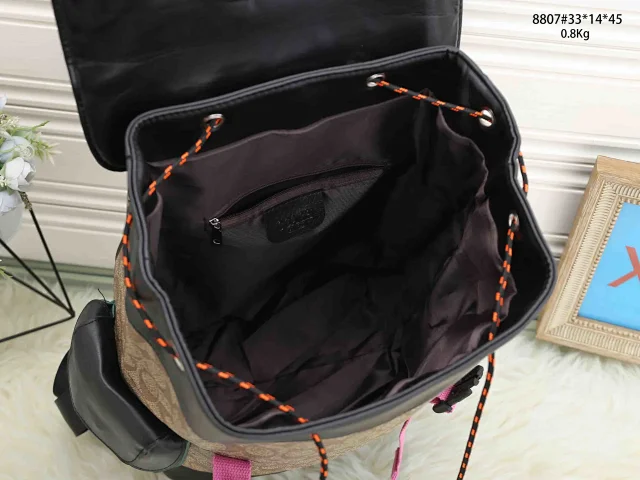Unbranded Backpacks 8807 Flap Backpack with Side Pockets product detail image 5