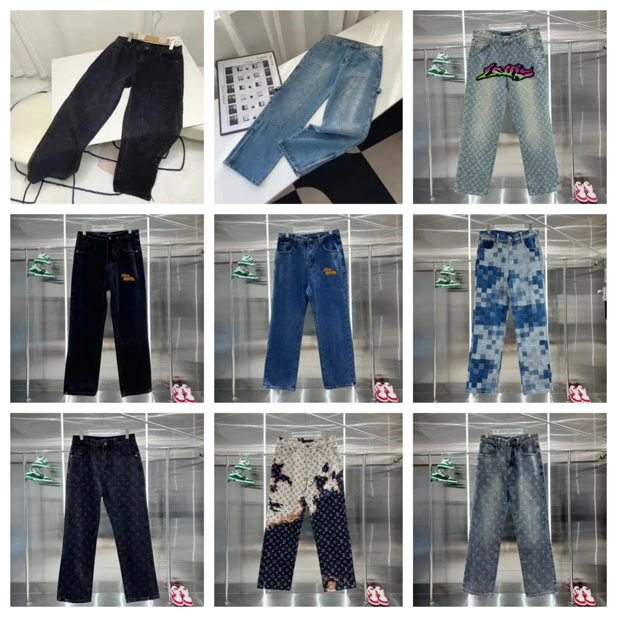 LV Louis Vuitton Monogram Jeans [9 Styles]