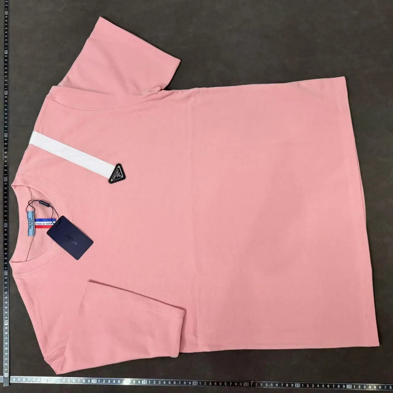 Prada T-Shirts Crew-Neck Triangle Logo T-Shirt image 3