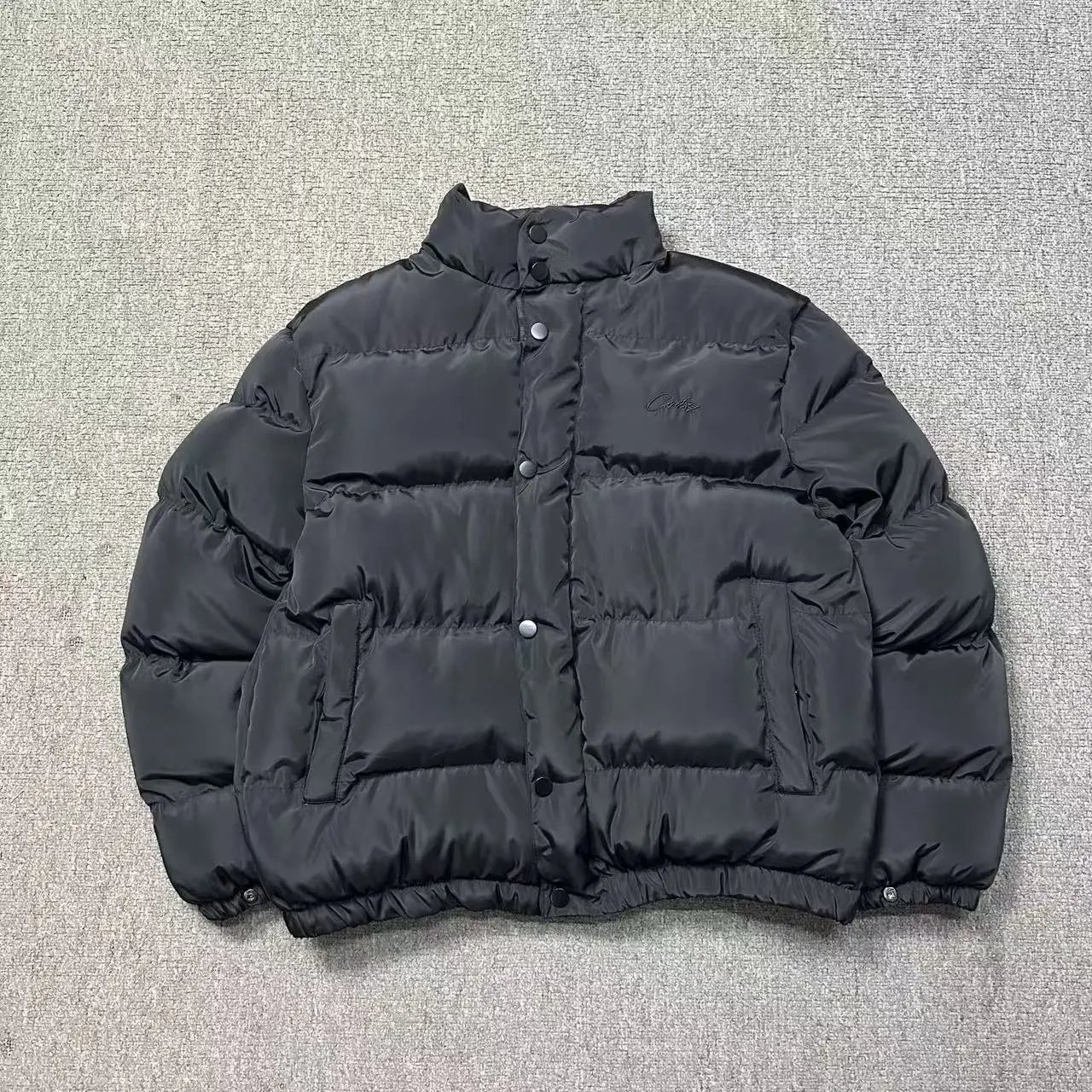 立领棉服-黑色黑标