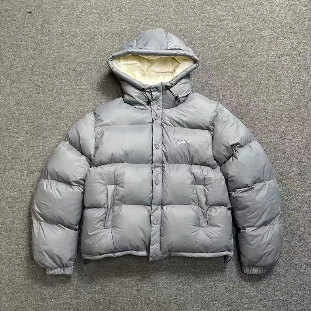 Down Jacket - Gray with White Label