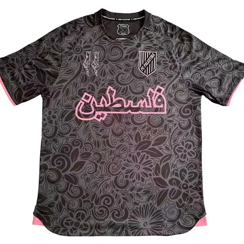 FC Palestina 2025/26 Floral Pattern Jersey Black Pink