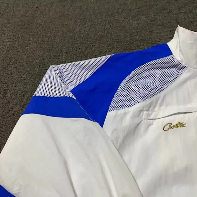Corteiz Knitwear Zip-Up Funnel-Neck Knit Track Jacket with Contrast Sleeve Stripes product detail image 17