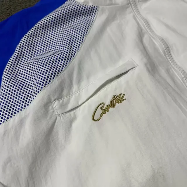 Corteiz Knitwear Zip-Up Funnel-Neck Knit Track Jacket with Contrast Sleeve Stripes product detail image 19