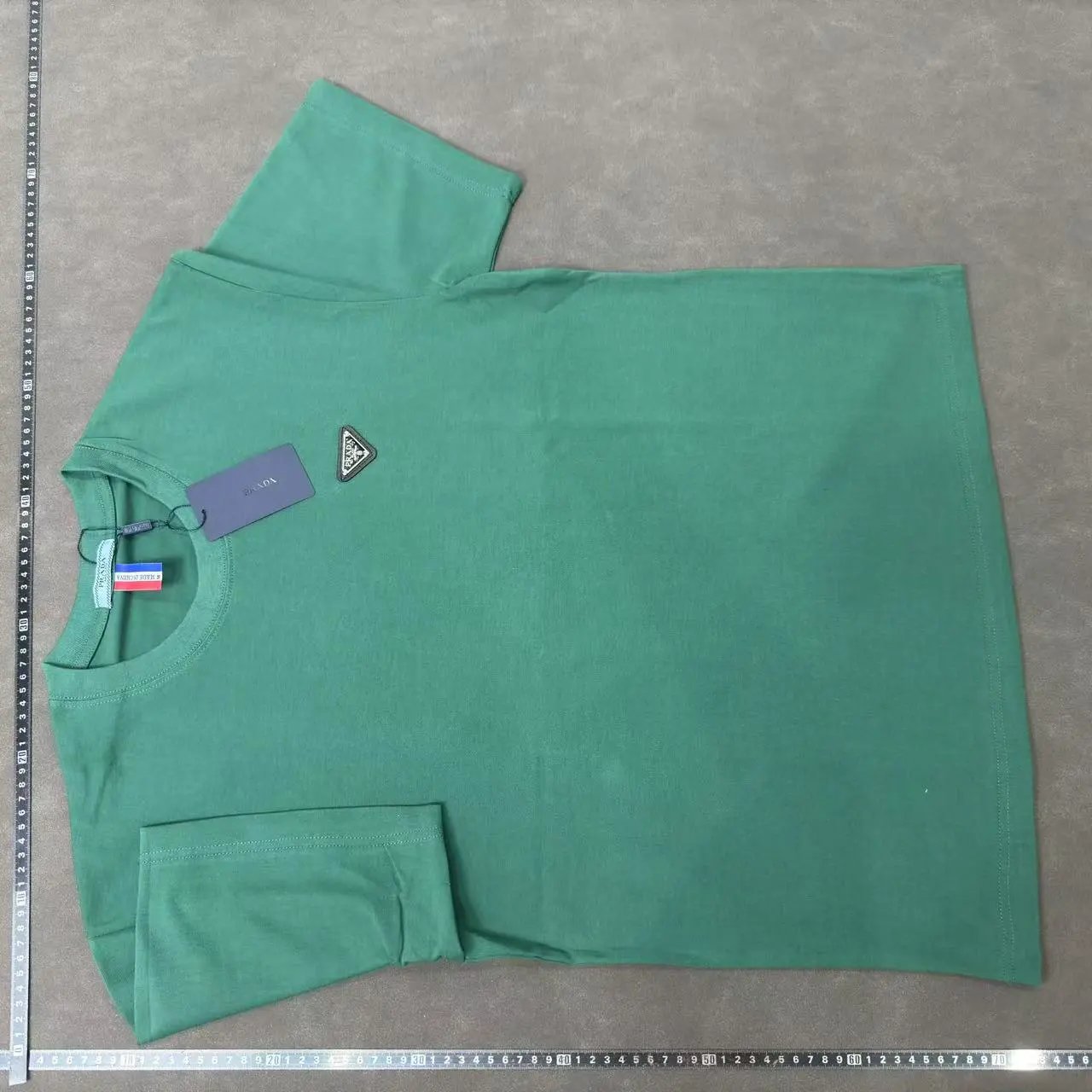 Prada T-Shirts Crew-Neck Triangle Logo T-Shirt image 4
