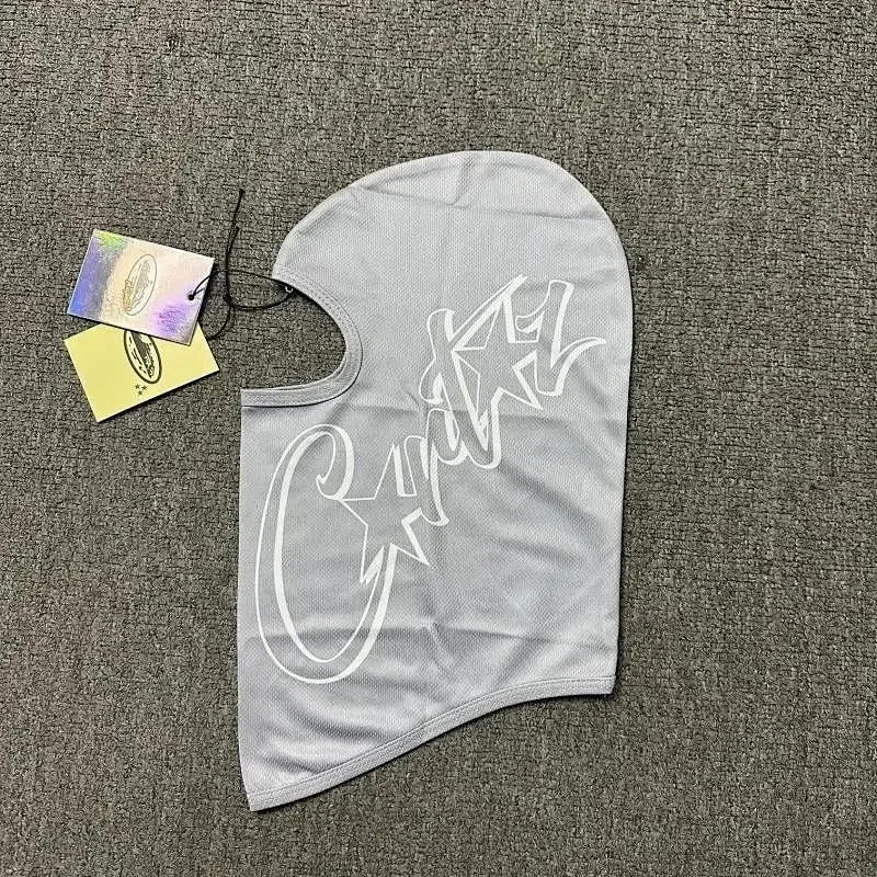 Corteiz Corteiz 7 Grey Face Mask with White Logo Grey