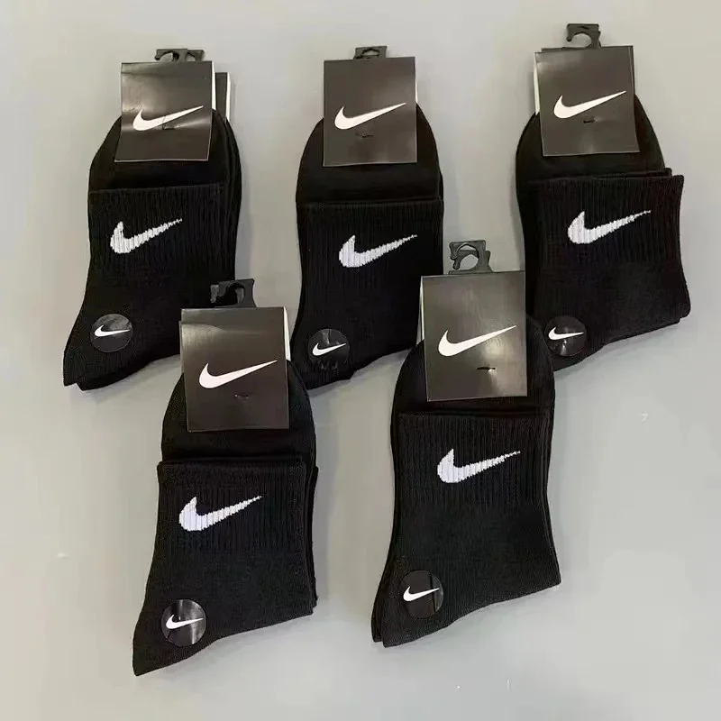 Nike Socks Ribbed crew — Nike mid-length black (10 pairs)