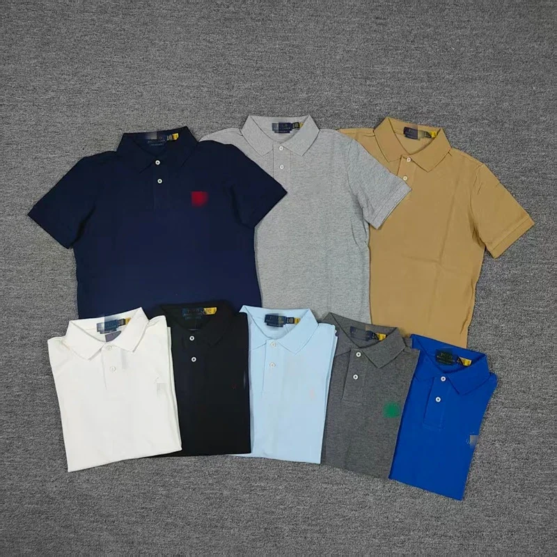 One-to-One New Version RL Custom Fit Classic Polo Shirt for Men - Men's Two-Button Polo Short Sleeve K22C