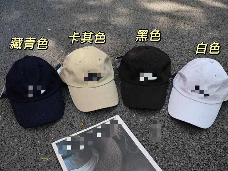 (¥72)##Letter Leather Buckle Baseball Cap 字母刺绣皮扣棒球帽 B