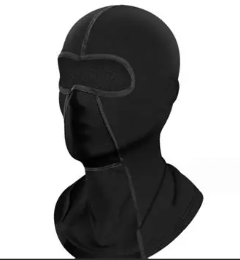 Black Neoprene Balaclava Mask Full Face Cover