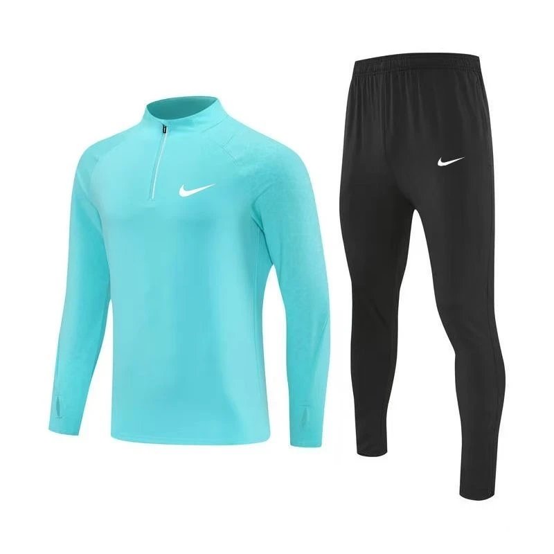 Nike Tracksuits Half-Zip Training Tracksuit — 530 lake blue suit high quality NK Retroreflective