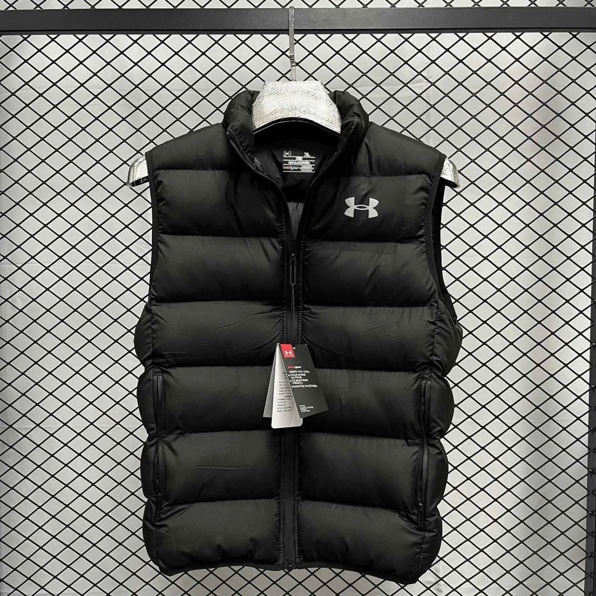 Paris Saint-Germain Vests Quilted puffer vest with stand collar image 3