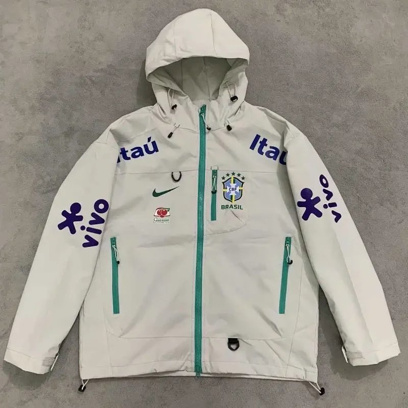 Ba * - West jersey windbreaker hooded jacket