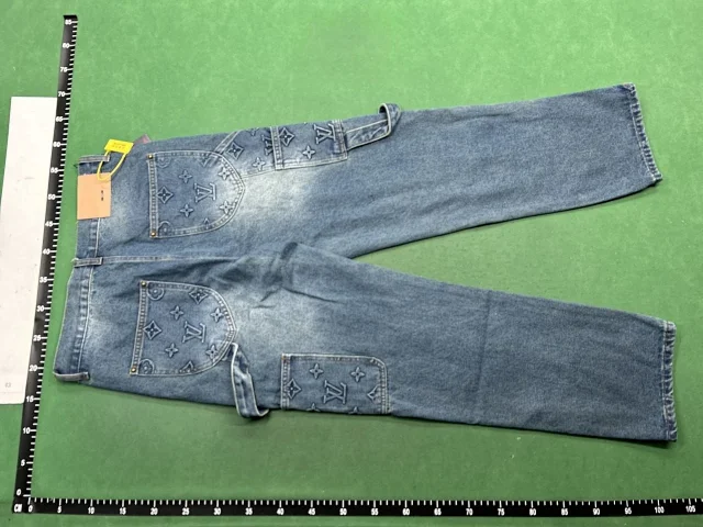 Louis Vuitton Jeans Monogram-embossed cargo with ankle zips product detail image 6