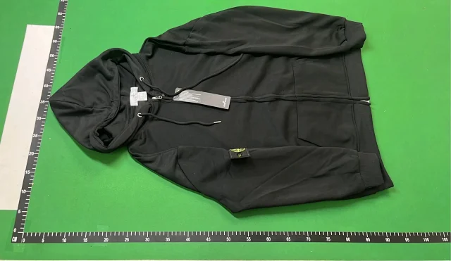 Stone Island Hoodies & Sweatshirts Hooded zip-front and pullover with compass sleeve badge product detail image 3