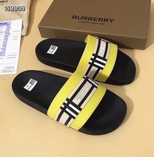 Burberry Logo Slider Black Sandals - 12