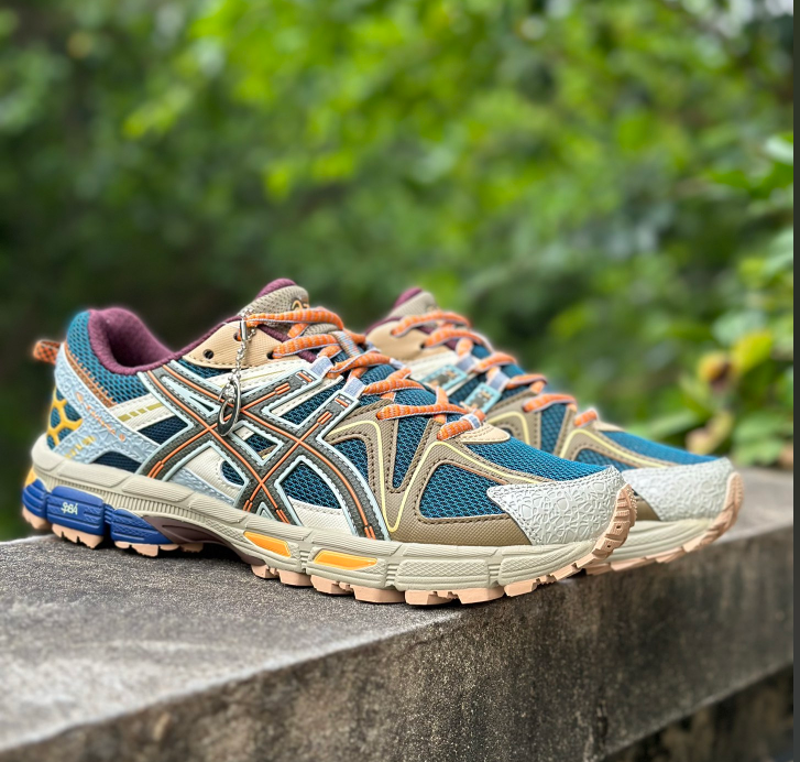 ASICS multi-colored mesh and synthetic casual sneakers
