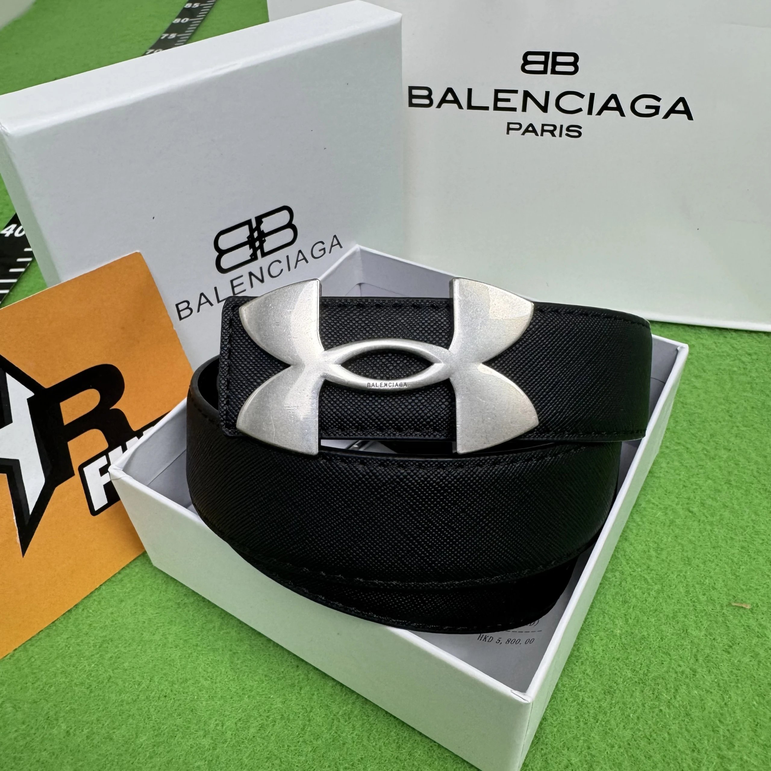 Gucci Belts Iridescent GG buckle belt — Balenciaga-2 (photo is an actual shot)