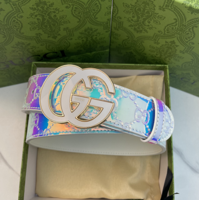 Gucci Belts Iridescent GG buckle belt — G-5