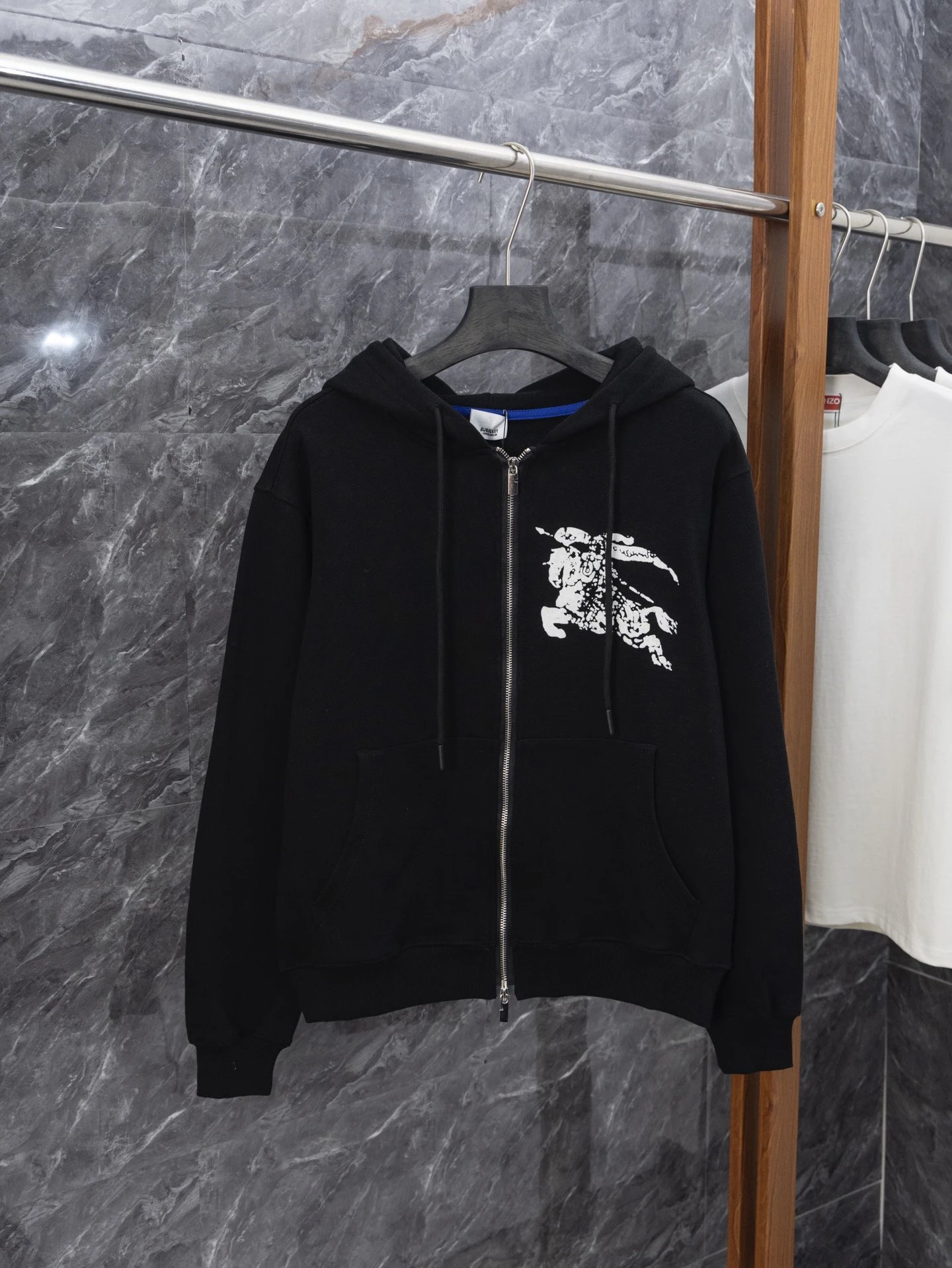 Zip-Up Hoodie - Black