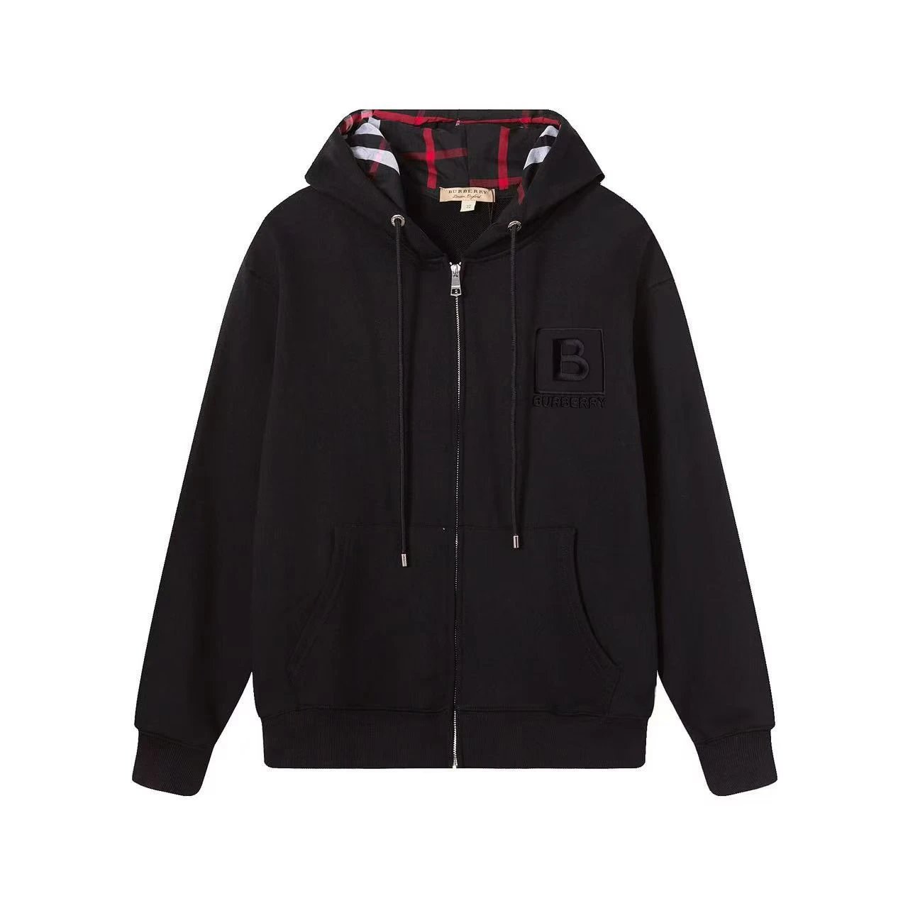 High Quality 1:1 Embroidered Zip-Up Hoodie [Black] 2