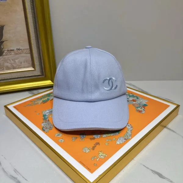 Chanel CC Logo Baseball Cap Light Blue - 1